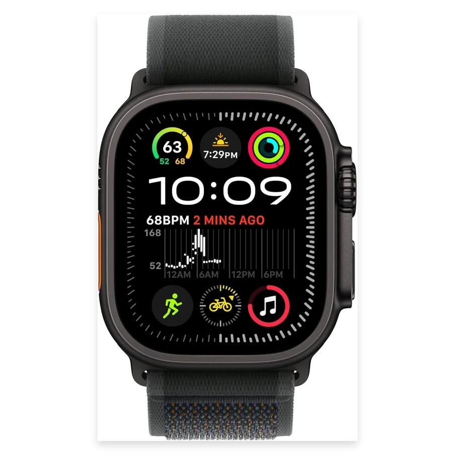 APPLE Watch Ultra 2 Cellular - 49 mm Black Titanium Case with Black Trail Loop, M/L thumbnail